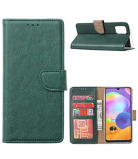 Ntech Samsung Galaxy A21S Hoesje / wallet Case Groen