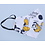 Merkloos Mondkapje wasbaar van katoen - 2 laags met elastiek  Mickey Mouse en Pluto print