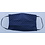 Merkloos Mondkapje wasbaar van katoen - 2 laags met elastiek  Donkerblauw - Patroon
