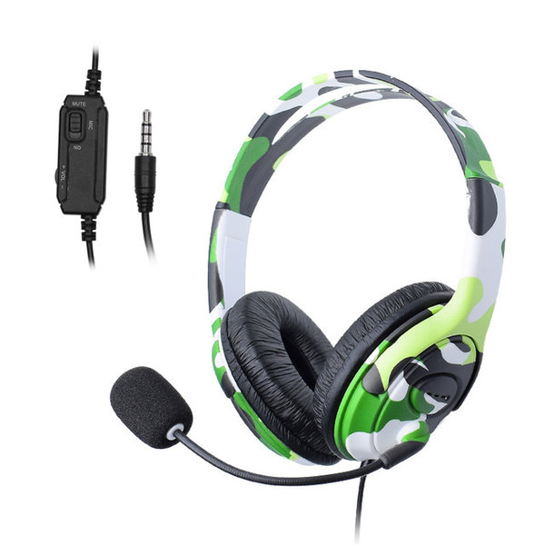 Nieuwe Hot 2020 Hoofdtelefoon Voor PS4/Xbox Een Bedrade Hoofdtelefoon Voor Ps4 Gaming Headset Camouflage  / Wit