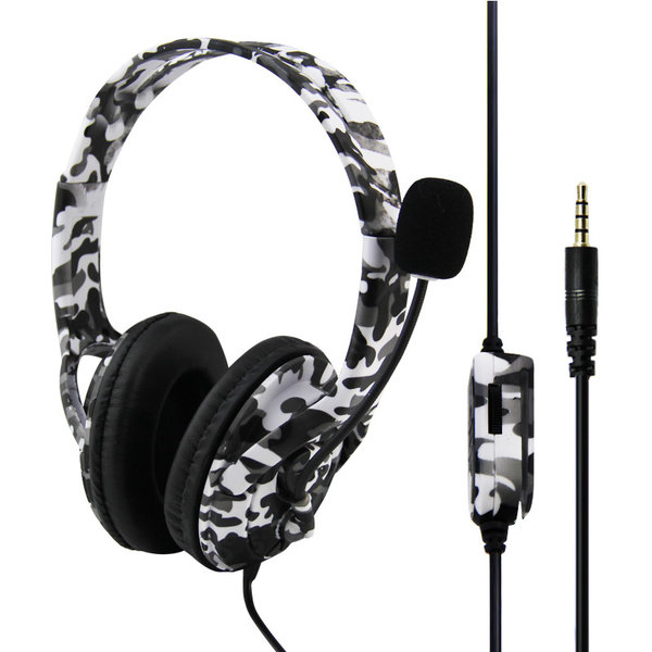 Game Hoofdtelefoon Camouflage  grijs Kleur Gaming Headset Voor Ps4/Xbox One Hoofdtelefoon