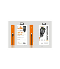 xssive Xssive Duo Car Charger + type C Cable - Zwart