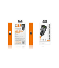 xssive Xssive Duo Car Charger + Lightning Kabel - Zwart