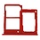 Ntech Simkaart houder geschikt voor Samsung Galaxy A40 A405 - Simcard Holder - Rood