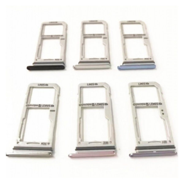 Ntech Simkaart houder geschikt voor Samsung Galaxy S8 G950f / Simkaart houder geschikt voor Samsung Galaxy S8 Plus G955f - Duo Simcard / Microsd Card Holder - Zwart