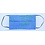 Merkloos Mondkapje wasbaar van katoen - 2 laags met elastiek  - Blauw dieren