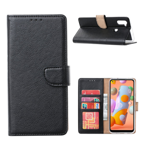 Ntech Ntech Geschikt voor Samsung Galaxy A31 Book Case - Zwart