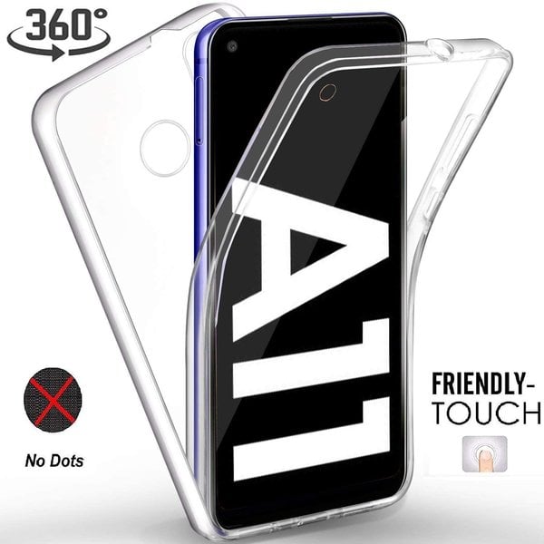 Ntech Hoesje Geschikt Voor Samsung Galaxy A11 Dual TPU hoesje 360° Cover ( Voor en Achter) clear