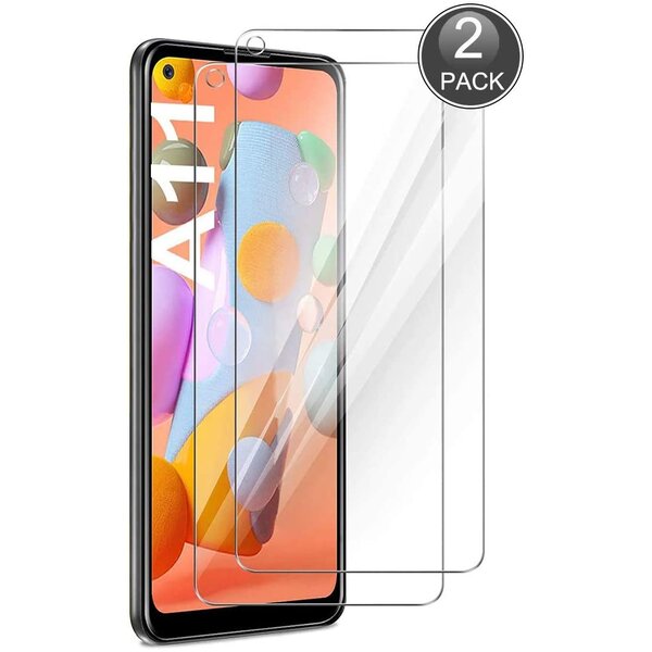 Ntech Screenprotector Geschikt voor Samsung Galaxy A11 Screenprotector Tempered Glass - 2 Stuks