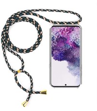 Ntech Samsung Galaxy S20 Backcover met koord hoesje - Camouflage Groen