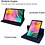 Ntech Hoesje Geschikt Voor Samsung Galaxy tab s6 lite hoes Donker Blauw Draaibare Hoesje Case Cover tablethoes - Tab s6 lite hoes 2020 360 Hoes bookcase