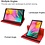 Ntech Hoesje Geschikt Voor Samsung Galaxy tab s6 lite 2024 hoes Rood Draaibare Hoesje Case Cover tablethoes - Tab s6 lite hoes 2020 / 2022 360 Hoes bookcase