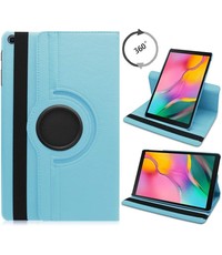 Ntech Samsung tab s6 lite hoes Licht Blauw Draaibare