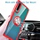 Ntech Huawei P30 Lite / P30 Lite New Edition hoesje Luex Carbon Fiber Ring houder Armor - Rood