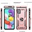 Ntech Hoesje Geschikt Voor Samsung Galaxy A51 Armor Ring hoesje & 2x Glazen tempered - Rose goud