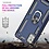 Ntech Hoesje Geschikt Voor Samsung Galaxy A51 Armor Ring hoesje & 2x Glazen tempered - Donker Blauw