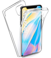 Ntech iPhone 12 Mini Hoesje TPU Cover 2 in 1 Case ( Voor en Achter) Transparant