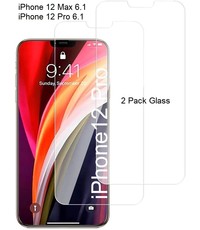 Ntech Screenprotector Geschikt voor 12 / 12 Pro Screenprotector 2 Packs / Tempered Glass