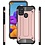 Ntech Hoesje Geschikt Voor Samsung Galaxy A21S Rugged Hybrid Armor Hoesje - Rose goud