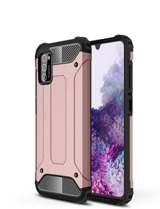 Ntech Samsung Galaxy A41 Hybride Armor Hoesje - Rose Goud