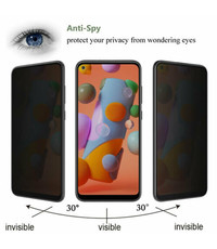 Ntech Samsung Galaxy A01 Anti Spy Privacy Screenprotector/ Tempered Glass