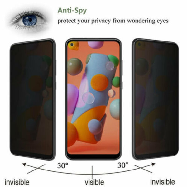 Ntech Geschikt voor Samsung Galaxy A01 Anti Spy Privacy Screen Protector/ Tempered Glass