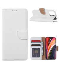 Ntech iPhone 12 Mini Hoesje met Pasjeshouder Wit