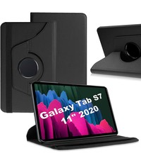 Ntech Samsung Galaxy Tab S7 2020 (SM-T870 T875) 360° Draaibare Hoes  Zwart