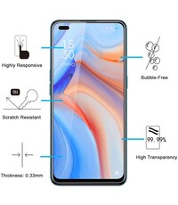 Ntech Opp Reno 4 Screenprotector / tempered glass 2 pack