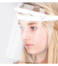 Merkloos Wit Verstelbare Gezichtscherm - Gelaatscherm - Spatscherm - Gelaatmasker - FACE SHIELD - Beschermkap voor gezicht - bacterie - veiligheidsmasker