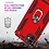 Ntech Hoesje Geschikt voor iPhone 12/12 Pro hoesje - Hardcase - Tough armor ring Rood + 2 stuks screenprotector