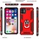 Ntech Hoesje Geschikt voor iPhone 12/12 Pro hoesje - Hardcase - Tough armor ring Rood + 2 stuks screenprotector