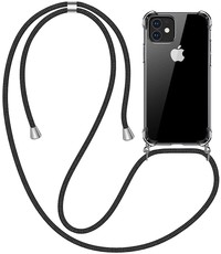 Ntech iPhone 12 / 12 Pro backcover Hoesje met Koord zwart