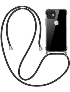 Ntech iPhone 12 / 12 Pro backcover Hoesje met Koord zwart
