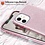 Ntech Hoesje Geschikt voor iPhone 12 / 12 Pro Hoesje - Glitter TPU backcover - Pink