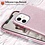 Ntech Hoesje Geschikt voor iPhone 12 Pro Hoesje - Glitter TPU backcover - Pink
