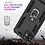 Ntech Hoesje Geschikt voor iPhone 12 Mini hoesje - Hardcase - Tough armor ring Zwart + 2 stuks screenprotector