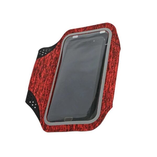 Ntech Sportarmband Geschikt voor iPhone 12/ 12 Pro / 12 Pro Max Fabric/Stof - Grijs / Rood