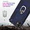 Ntech Hoesje Geschikt voor iPhone 12 Mini hoesje - Hardcase - Tough armor ring Donker Blauw + 2 stuks screenprotector