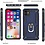 Ntech Hoesje Geschikt voor iPhone 12 Pro Max hoesje - Hardcase - Tough armor ring Donker Blauw + 2 stuks screenprotector