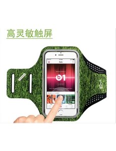 Ntech Sportarmband Samsung Galaxy S20 Fabric/Stof - Grijs / Groen