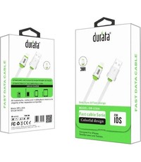 Durata Durata (DR-U30A) Lightning USB Kabel 3 meter / Oplaadkabel / Oplader Kabel voor iPhone 11 / Pro / Max / X / Xs/ XR / MAX / 8 / 8 Plus / SE / 2020 / 5S / 5 / 5C / 6S / 6 Plus / 7 / 7 Plus / iPad