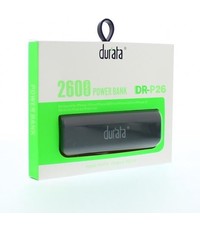 Durata Durata Powerbank 2600mAh - Externe Oplader / Nood lader / Power Bank met Lightning kabel voor Apple iPhone 5 / 5s / 5C / SE / 6 / 6s / 6 Plus / 6s Plus / 7 / 7 Plus / 8 / 8 Plus en iPod Touch 5 / 6 en iPad 3 / 4 / Air / Air 2 / Pro - Zwart