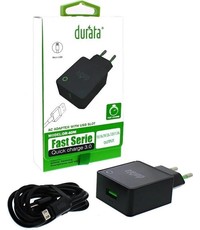 Durata Durata Fast Charge AC Adapter Oplader (DR-40) USB lader met 1 Micro USB Kabel voor Samsung / Sony / Huawei / Motorola / Wiko / LG / HTC / Honor / Alcatel / Samsung Galaxy Tab / Tablets