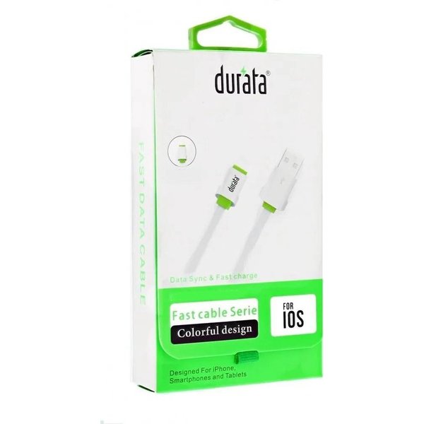 Durata Durata (DU-U10A) Lightning USB Kabel 1 meter / Oplaadkabel / Oplader Kabel voor iPhone 11 / Pro / Max / X / Xs/ XR / MAX / 8 / 8 Plus / SE / 2020 / 5S / 5 / 5C / 6S / 6 Plus / 7 / 7 Plus