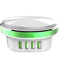 Durata Durata Premium Oplaad Station met Bureaulamp Led 4 USB Poorten 4.4A voor Smartphone / iPhone / iPad / Tablet / Samsung / Samsung Galaxy Tab