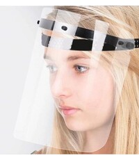Merkloos Spatmasker Gelaatsscherm - Zwart - Transparant - 1 stuks