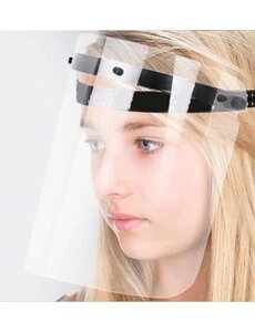 Merkloos Spatmasker Gelaatsscherm - Zwart - Transparant - 1 stuks