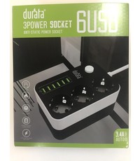 Durata Durata 6 port plus 3 stekker contactdoos