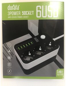 Durata Durata 6 port plus 3 stekker contactdoos